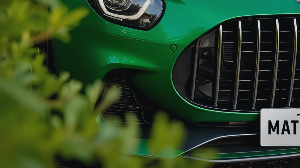 Car with number plate